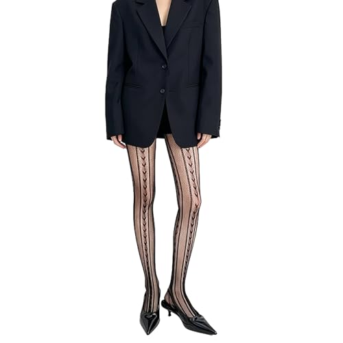 Image of Black Sheer Tights Y2K High Waist Pantyhose with Bows Patterned Stockings for Women
