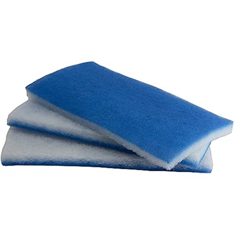 inTank Worlds Best Premium 2 Inch Thick Aquarium Pond Filter Floss | Value Pack (3 Large Pads) 600 sqin | Double Bonded Poly Filter Pads | Easy Cut to fit | Clean Clear Water Cover