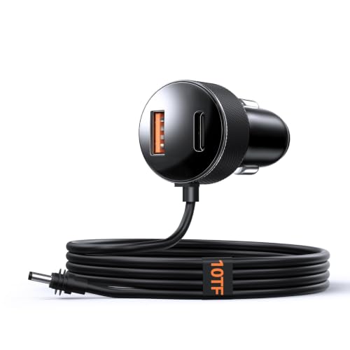 Starlink Mini Car Adapter 12V‑24V Power 10FT Durable 18AWG Cable, Charger Cord with PD 45W & USB Port, Voltage Display Heavy‑Duty Car RV Boat Power Supply Cord