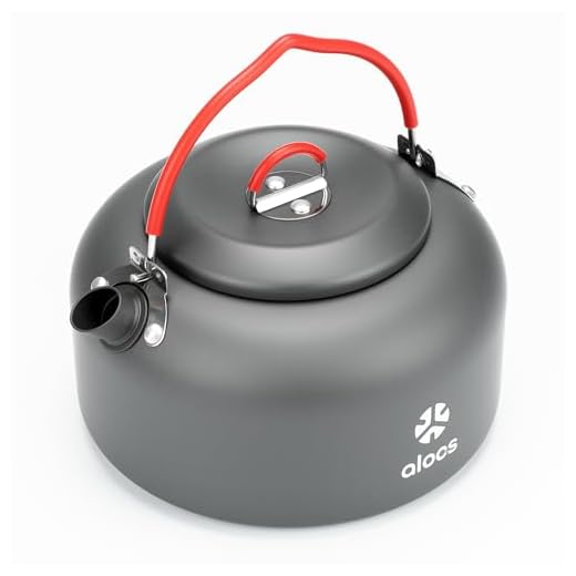 Alocs 1.4L Hard-Anodized Lightweight Camping Kettle