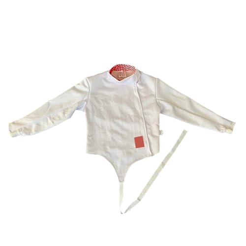 WANGCEPLSD Chaqueta de Esgrima Unisex 350N, Traje Protector para Equipo de Esgrima con Cremallera, para Florete, Espada y Sable, para Diestros(#44)