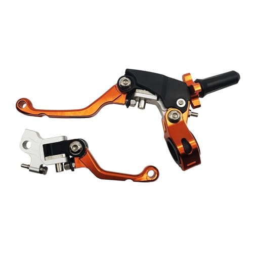 Levier d'embrayage et frein moto pliable en aluminium CNC orange pour dirt bike Bosuer BSE Z5 Kayo T4