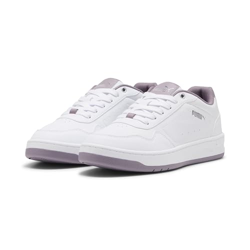 PUMA Damen Court Classy Sneaker, White Plum Jam Silver, 41 EU