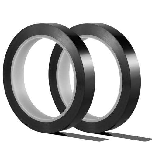 Lyivisk 2 Piezas Cinta Aislante Negra 10mm 66m para Marcado Cables y Usos Eléctricos Adhesivo Flexible para Hogar Taller Reparación