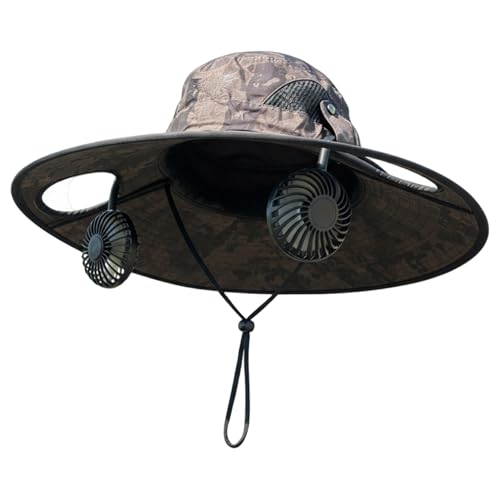 Chapeau de soleil avec ventilateur pour randonnée et camping