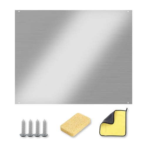 Comparison: Best Stove Backsplash 3 36”x 24” Stainless Steel Stove Backsplash, Range Hoods Backsplash Wall Shield Metal Panel, Ultra Flat Splatter Guard for Stovetop, Stainless Steel Sheet with 4 Pre Drilled Holes for Easy Installation