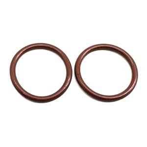 Qgsaghty Braune FKM-O-Ring-Dichtung, 2 Stück