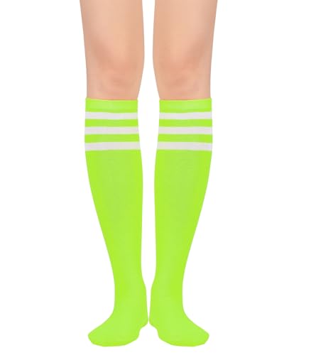 Image of American Trends Womens Athletic Knee High Socks Outdoor Sport Thigh High Stockings Casual Stripes Tube Socks