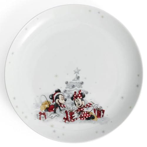 Fyrklövern Disney Winter-Kollektion Kuchenteller 22 cm aus Porzellan...