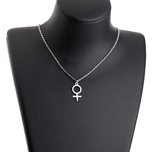 KEYCHIN Feminine Astrological Gender Necklace Venus Symbol Charm Pendent Female Symbol Pendant Jewelry4