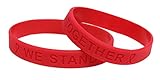Red Ribbon Awareness Silicone Bracelet (25)