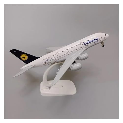 Modelo de avión A380 metálico duradero Lufthansa coleccionable que no se deforma