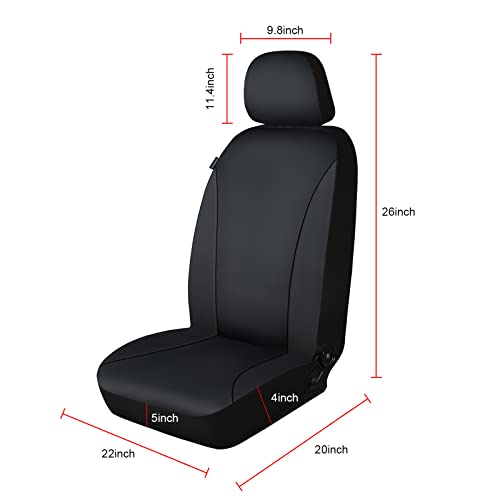 Akauto Waterproof Car Seat Cover Full Set, Low Back Front Automotive Seat Protector, Split Bench Rear Seat Cover, Universal Vehicle Interior Covers For Suv Sedan Truck Van, Airbag Compatible #TOP6