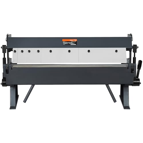 Happybuy Box and Pan Brake, 24-Inch, 0-130 Degrees Sheet Metal Bender. Portable Metal Bending Tool with Capacity for 20 Gauge Low Carbon Steel and 14 Gauge Aluminum
