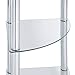 Axxentia Bad Solanio 282134 Standing Corner Shelf Rack Chrome-Plated 4 Glass Shelves 30x30x108 cm
