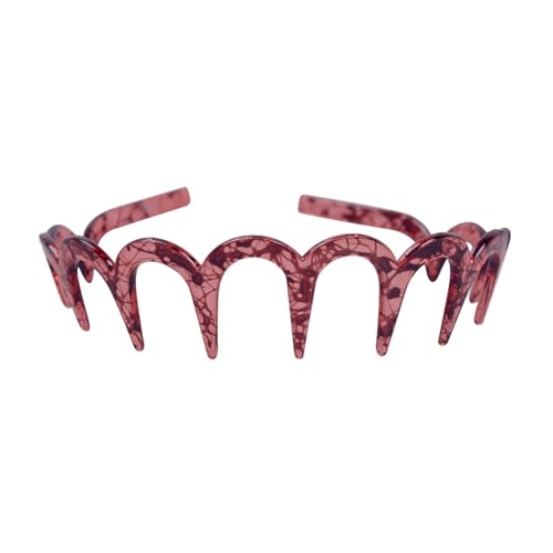 Zickzack-Stirnband, Haifischzahn-Haarband, Sportmode, Haarband, Unisex, rutschfeste Kopfbedeckung, Make-up-Stirnband für Erwachsene, Haar-Zubehör