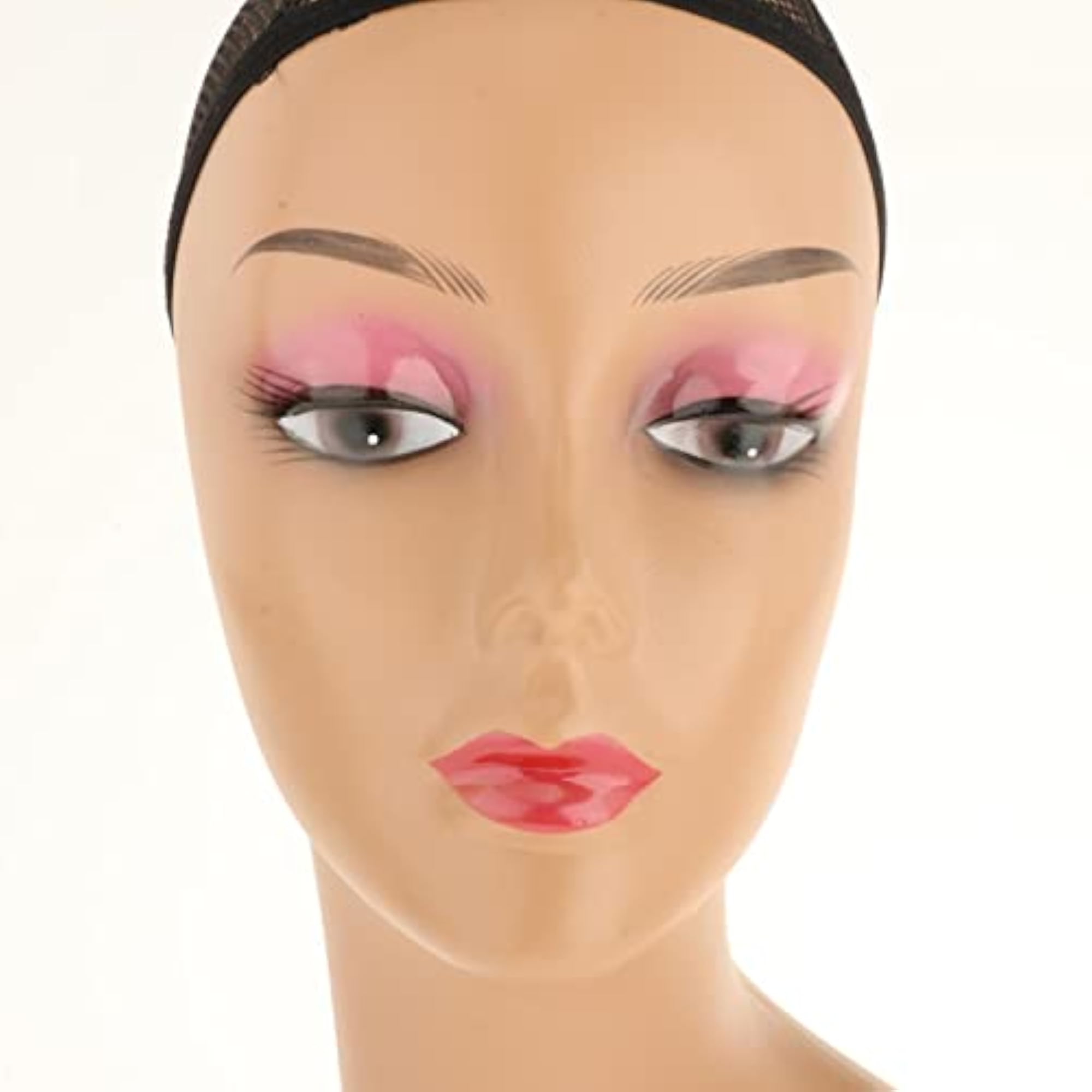 Pack of 2 Female Mannequin Head with Full Makeup for Display