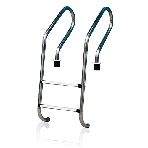 Escalera para piscina de acero inoxidable 2 peldaños miniatura 1