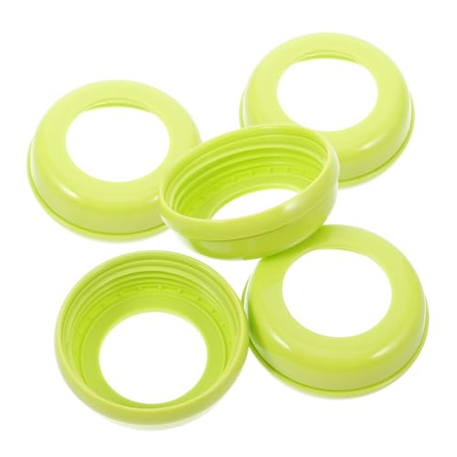 Yardwe 5 Piezas De Accesorios Para Tapas De Biberones Collares De Anillo Para Biberones Tapas De Biberones De Repuesto Verde Claro Pp