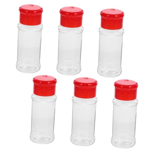 PRETYZOOM 6pcs Kitchen Seasoning Bottle Reusable Pepper Dispenser for Salt Storage Easy to Hold and Sprinkle for Home Cooking