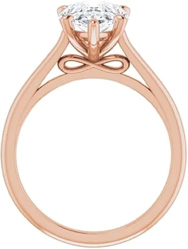 True Colorless 2CT-6CT Pear Cut Moissanite Engagement Rings for Women, Colorless Silver Moissanite Ring4