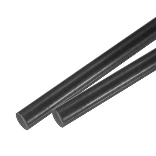 Image of MECCANIXITY ABS Plastic Rod Round Solid Bar 16mm x 400mm Black for DIY Model Material, Architectural Model Making, DIY Sand Table, Pack of 2 Pcs