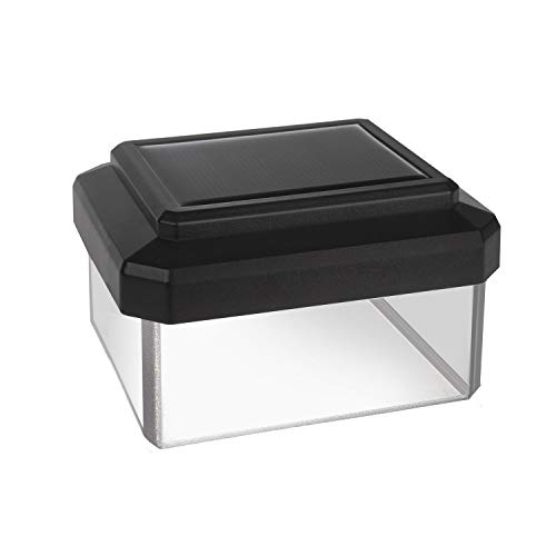 Green Blue LED Solarlampe für Zaunpfähle | Gartenlicht mit Dämmerungssensor | Warmweiß 4000K | Inklusive Akku | Kompakte Größe (60x40 mm)