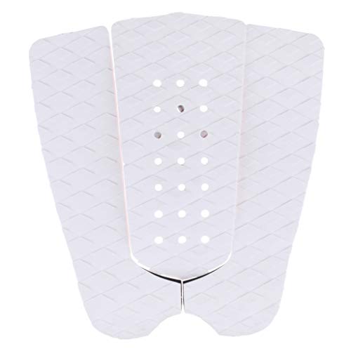 IPOTCH 5pcs Premium Ultralight Diamond Grooved EVA Tabla de Surf Almohadilla de Tracción Tail Mat Deck Grip para Surf Skimboarding Blanco