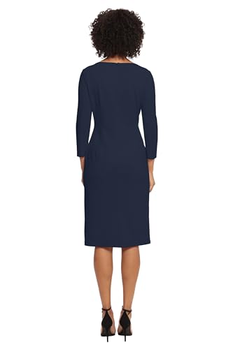 Image of Maggy London Womens Scuba Crepe Pleat Tuck Waist DressDress