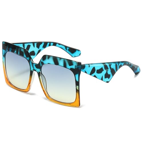 Lunettes de soleil léopard UV400 pour homme et femme