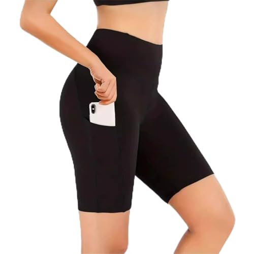 Short de cyclisme Alexis Leroy taille haute pour femme avec poches