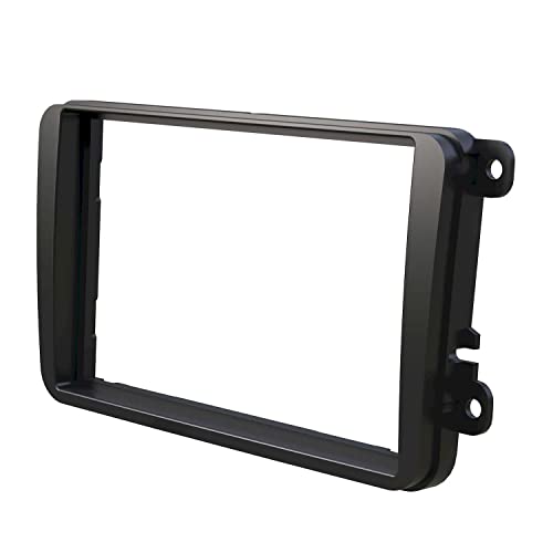 Audioproject A109 - Mascherina Autoradio 2 DIN compatibile con VW Golf 5 V 6 Caddy Touran Passat 3C Polo 6R Caddy Skoda Octavia Cornice Autoradio Mascherina Telaio Adattatore nero