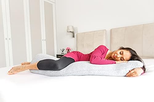 Kolbray® Full Body Pregnancy Pillow - Orthopaedic Pillow for Sleeping & Support with Removable Jersey Cover - Support Cushion for Pregnancy, Nursing or Pain Relief
