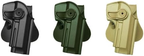 IMI RSR Hand Gun Retention Roto Holster Case Fits Beretta (berrettal, berreta, barreta, beratta, berette) 92/96 All in one Holster Case. Black