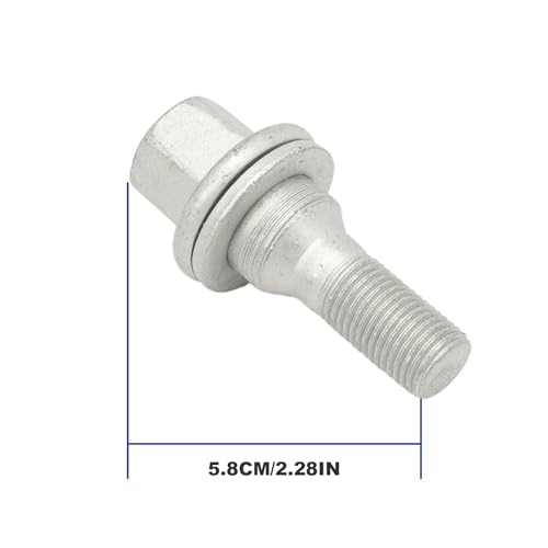 AUROLYNNE Radschraube Radbolzen M12x1,25 Flachbund für Berlingo C2 C3 Picasso 106 206 207 C4 C5 C6 Jumpy Mokka Vivaro
