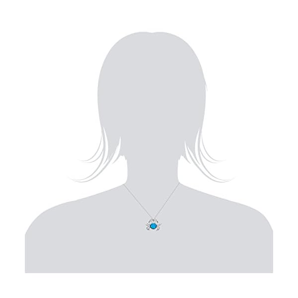 Honolulu-Jewelry-Company-Sterling-Silver-Simulated-Blue-Opal-Crab-Pendant-Necklace-with-18-Box-Chain Honolulu Jewelry Company Sterling Silver Simulated Blue Opal Crab Pendant Necklace with 18" Box Chain