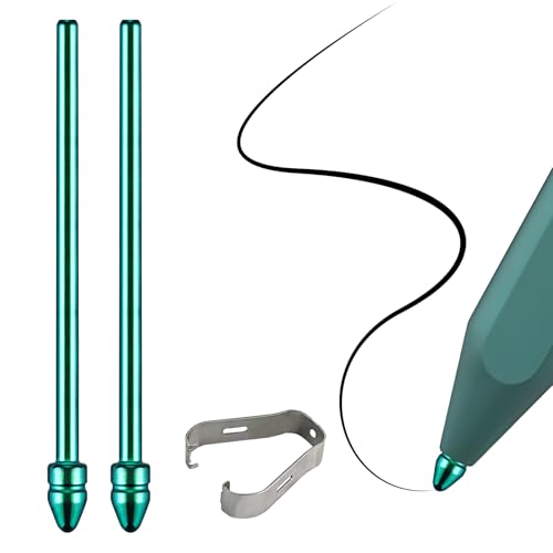 No Wore Out Titanium Alloy Replacement Fine Tips fit for Kindle Scribe Basic and Premium Pens Digital Pen, Smooth Ballpoint Note Taking Backup Nibs,2 Pcs,Green