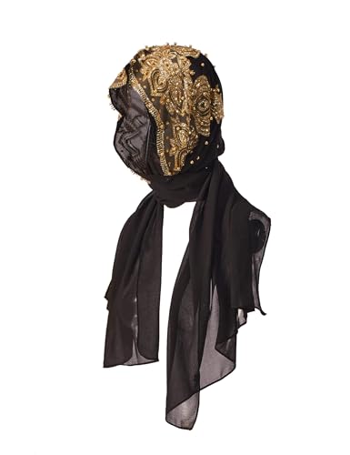 zhxinashu Muslim Islam Hijabs Arab Women Lace Beads Headscarf2