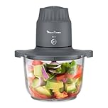 Moulinex Choppeo, Hachoir avec bol en verre, Capacité utile de 1L, Verre borosilicate, 2vitesses, Java Pepper DJ602110