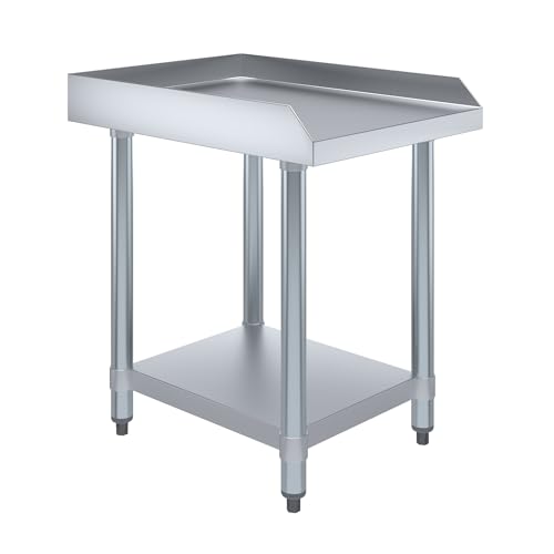 Image of AmGood Stainless Steel Equipment Stand - Heavy Duty, Commercial Grade, with Undershelf, NSF Certified (24 inch Width x 18 inch Length)