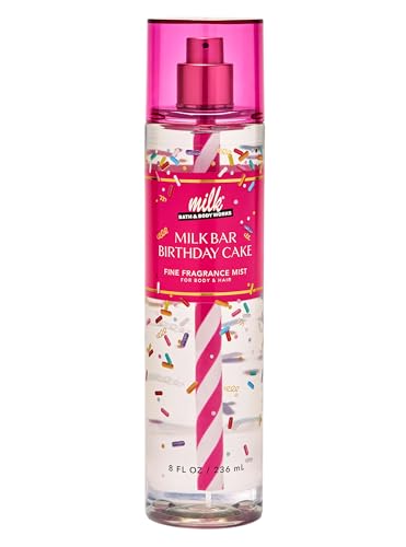 Bath & Body Works Milk Bar Birthday Cake Fine Body Fragrance Mist 8 Fluid Ounce (Milk Bar Birthday Cake)