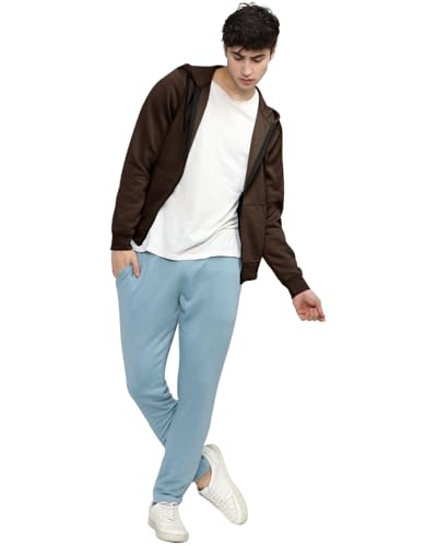 Image of EYEBOGLER Mens Hooded Neck Full Sleeves Regular Fit Solid Jacket