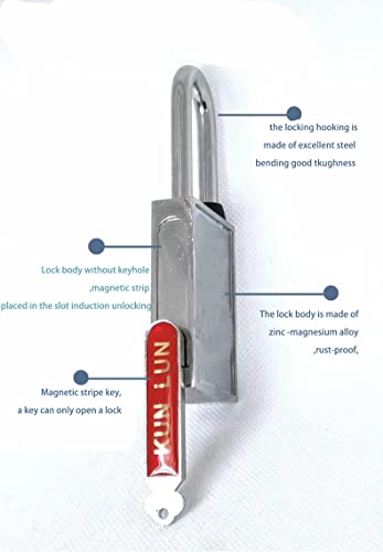 Magnetic Padlock, Magnet Lock Alloy Material, Non-Porous, Rainproof, Rust-Proof, Anti-Theft - Image 4