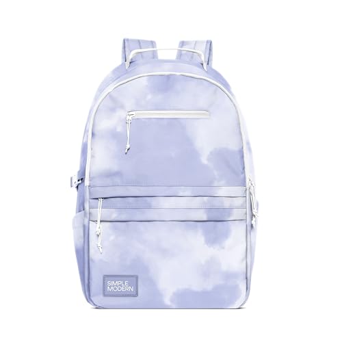 Image of Simple Modern Kids Backpack for School | 25L Laptop Backpack | Tie Dye | Ellis Bookbag for Girls, Boys | Cute Backpack for High School, College, Teens | Purple Tie Dye