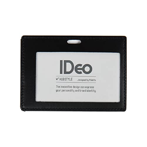 Kokuyo cas nom de la carte Ideo évite les badges abîmés grâce au cuir noir horizontal NM-CK195D