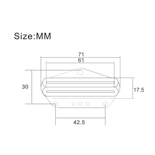 Micro de guitare électrique pont Alnico 2 mini bobine 4 fils 9K