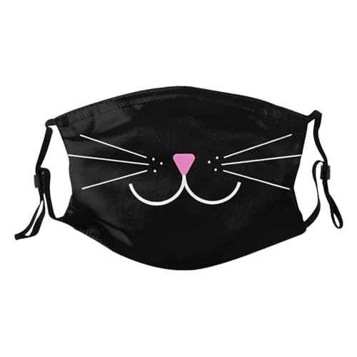 ENBBHZU Cat Face Mask with 2 Filters, Breathable, Adjustable