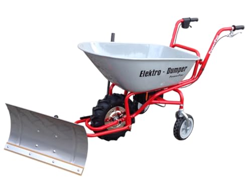 POWERPAC Schneeschild 740mm Edelstahl mit Gummileiste und Adapter passend für ED120 – AKKUSCHUBKARRE ELEKTROSCHUBKARRE AKKUSCHNEERÄUMER AKKUSCHNEESCHIEBER SCHUBKARRE DUMPER MOTORSCHUBKARRE - 2