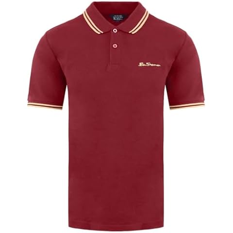 Ben Sherman Burgundy Twin Tipped Polo Shirt Cover