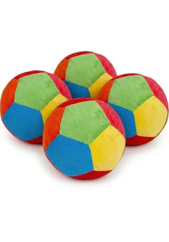Image of 8 cm Baby Rattle Ball 4pcs - Soft & Safe Plastic Toy for Infants | Colorful Sound-Making Toy | Early Learning & Motor Skill Development